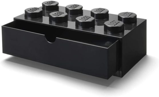 Room Copenhagen 40211733 Lego Desk Drawer 8 Knobs, Black, Large - Image 2