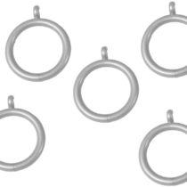 Merriway BH03267 Plastic Curtain Drapery Pole Rod Rings with Fixed Eye, Inner Dia. 25mm (1 inch) Outer Dia. 32mm (1.1/4 inch) - Silver Grey, Pack of 24