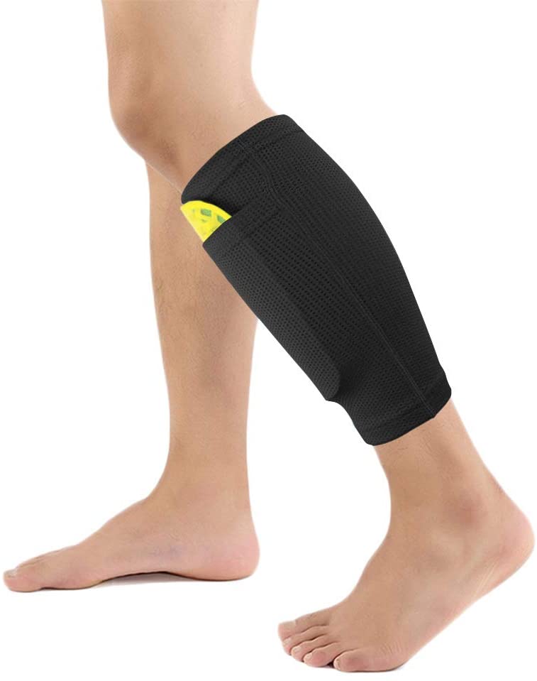 Dokpav Football Shin Guard Socks Sleeves Double Layer Mesh Breathable for Football Games Beginner Elite Athlete Running Jogging - Image 2