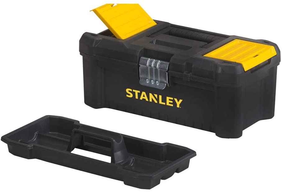Stanley STST1-75515 Low Essential Tool Box, Black/Yellow, 12.5-Inch, 12.5 in