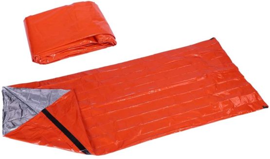 Dilwe Emergency Sleeping Bag, Lightweight Windproof Folding Camping Sleep Sack for Outdoor Survival Emergency