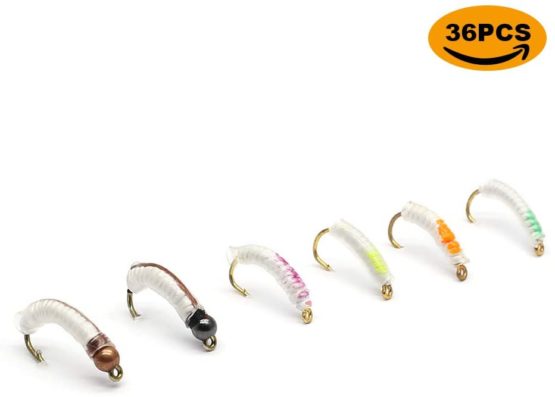 YZD Trout Fly Fishing Flies Collection 118/60/38/36 Premium Flies Dry Wet Nymph Streamers Fly Assortment with Fly Box Flyfishing Flys Lures Kits