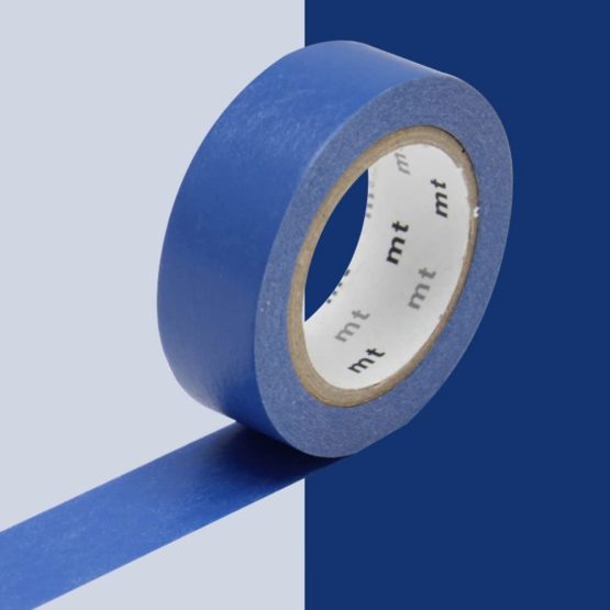 mt Ruri Washi Masking Tape Roll - Blue - Image 2