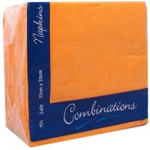 100 Orange Napkins 33cm 2ply