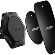 Spigen Car Phone Holder, KUEL [QS11] [Engineered Design] Magnetic In Car Phone Holder, Air Vent Hexagon Carbon Pattern 360° Rotatable One Touch Application