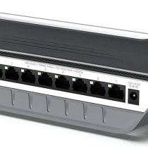 NETGEAR 8-Port Gigabit Ethernet Smart Managed Plus Switch (GS908E) - Desktop Housing with Integrated Cable Management, 2 x USB Charging Ports, and Fanless Design for Quiet Operation