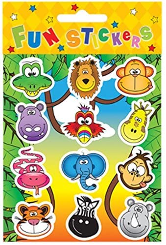 Henbrandt 24 Sheets of 12 JUNGLE STICKERS, 11cm x 9.5cm