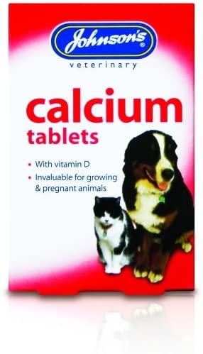 Johnsons Vet Calcium and Vitamin D Tablets, Pack of 40 A010, Clear, 40 Count (Pack of 1)