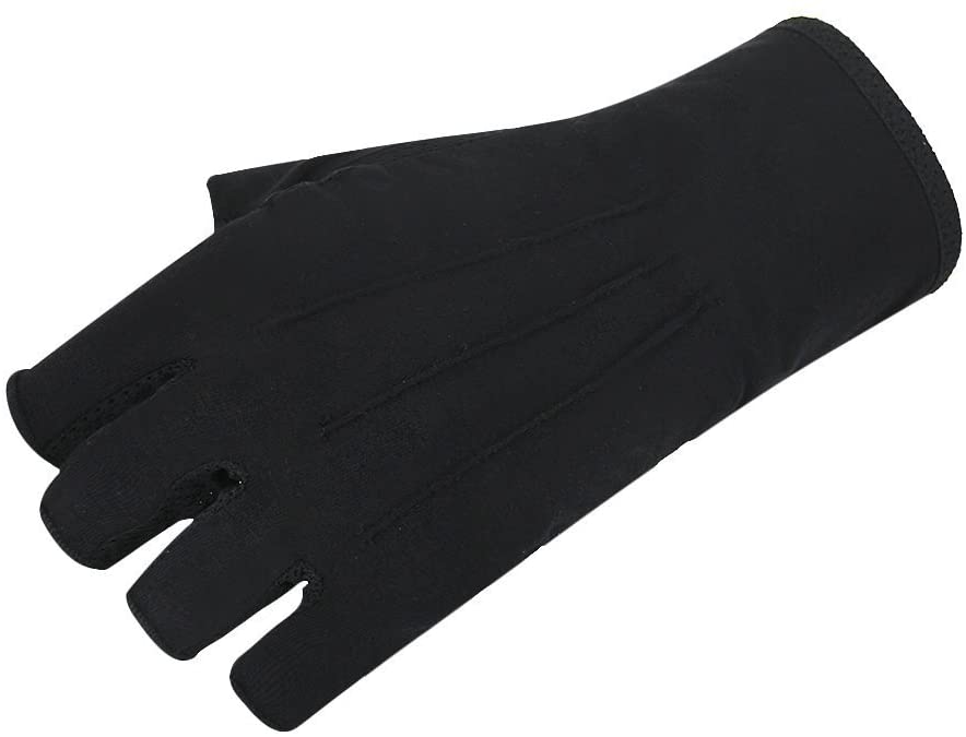 Men Women Summer Mesh Driving Gloves Sun Protection Cycling Cotton Gloves Sport GYM Fitness Workout Half Finger Fingerless Racing Mitts Non-slip Silicone Breathable Short Fingerless Riding Gloves - Image 2
