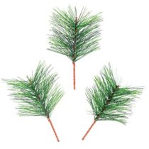 Baker Ross AV895 Artificial Pine Branches — Creative Christmas Art and Craft Supplies for Kids' Projects and Decoration (Pack of 20)