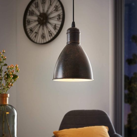 EGLO 49492 PRIDDY 1 Pendant Light in Copper-Antique - Image 3