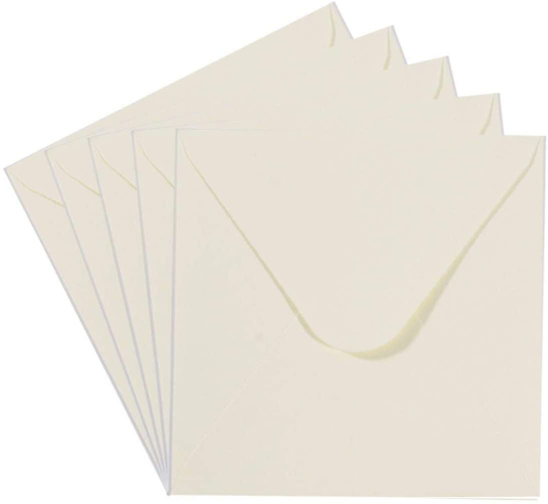 Vaessen Creative Small Square Florence Envelopes for Greeting Cards Ivory, Set of 5, Matching Cards Available - Image 3