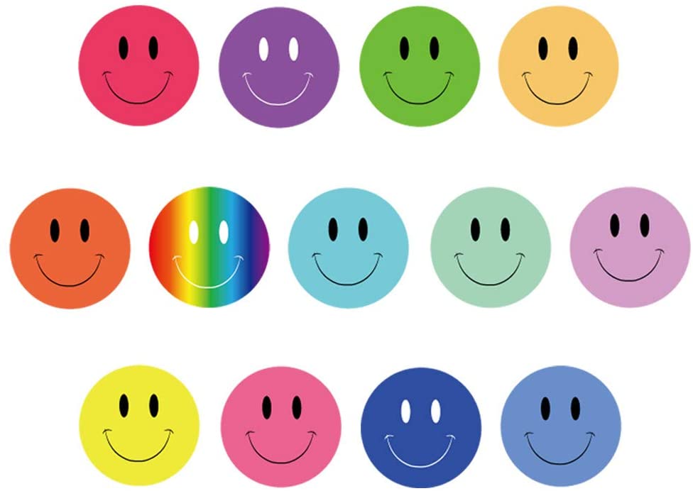 FEPITO 10 Sheets 1040 PCS Smiley Face Stickers Mini Happy Face Stickers ...