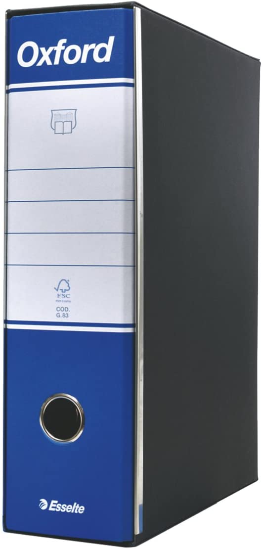 Esselte Oxford G83 Ring Binder Folder with 8 Cm Back DORSO 8 cm f. to Commerciale Blue, dorso 8 cm f.to commerciale