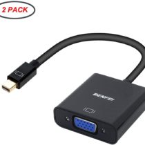 Mini DisplayPort to VGA 2 Pack, Benfei Mini DP Display Port to VGA (Thunderbolt Compatible) Male to Female Adapter for ThinkPad SurfacePro PC