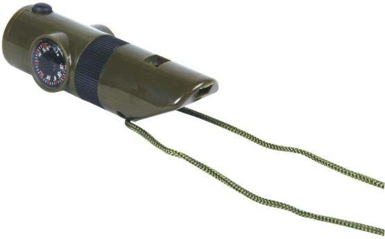 Mil-Com 7-in-1 Survival Whistle Green