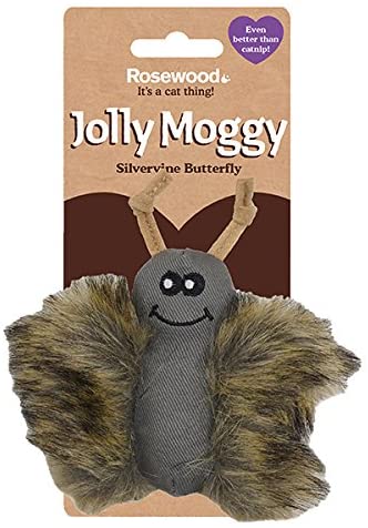 Rosewood Silvervine Cat Toy, Stuffed Butterfly Plush Toy with Natural Silvervine, Catnip Alternative, Promotes Play
