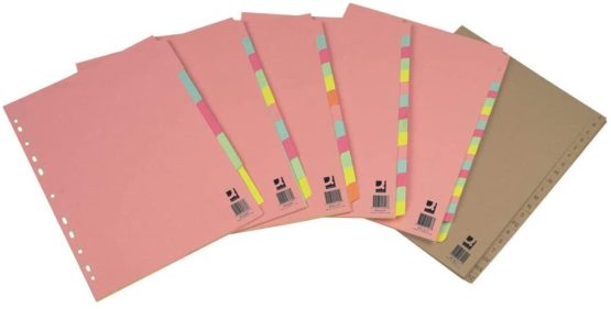 Q-Connect A4 12 Part Subject Divider KF01515, Pink - Image 3