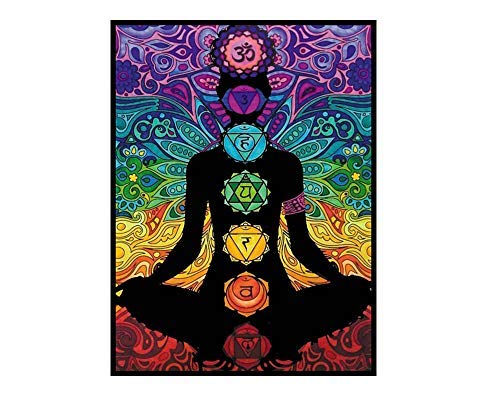Colorvelvet Meditation Large Size Picture 35 X 47Cm-Made In Italy, Multi Colour, Large, 35 x 47 cm