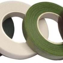 Pack of 4 different coloured stem tape (Light Green, Dark Green, Brown & White) florist stem tape for Corsages, Button Holes, Flower arrangements and Sugar craft