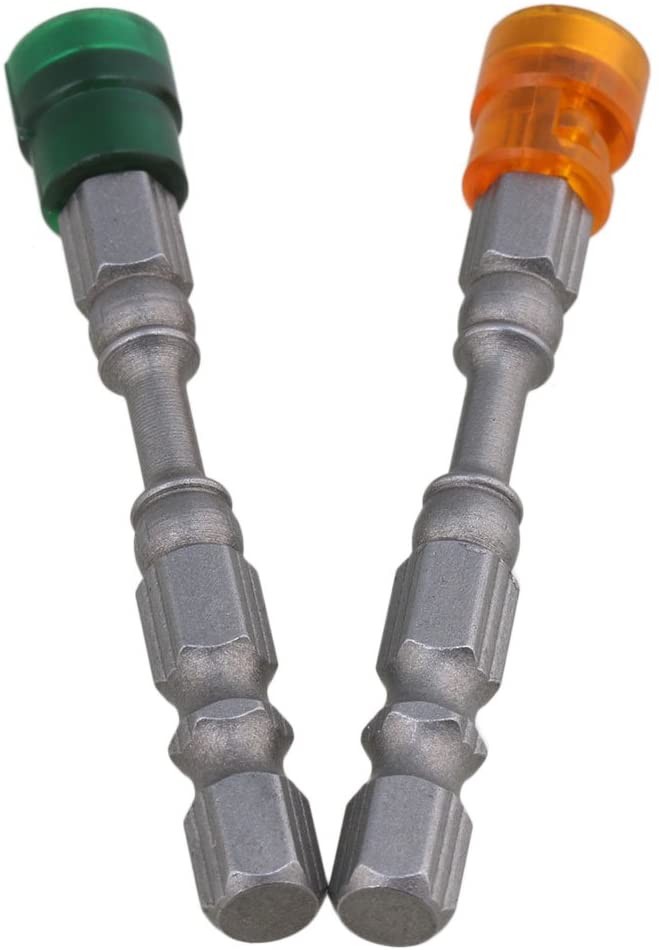 BQLZR 1/4" S2 Chrome Steel Drywall Magnetic Screwdriver Bit PH2 L65xD9mm Plasterboard Screw Bits Hex Shank with Depth Stop 1- Pack of 5 - Image 3