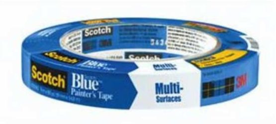3M Scotch-Blue 2090 Safe-Release Crepe Paper Multi-Surfaces Painters Masking Tape, 27 lbs/in Tensile Strength, 60 yds Length x 3/4" Width, Blue