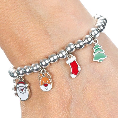 Baker Ross EF961 Christmas Charms, Ideal for Jewellery Bracelet, Necklace and Keychain-Making, Kids' Arts and Crafts, Gifts - Image 2