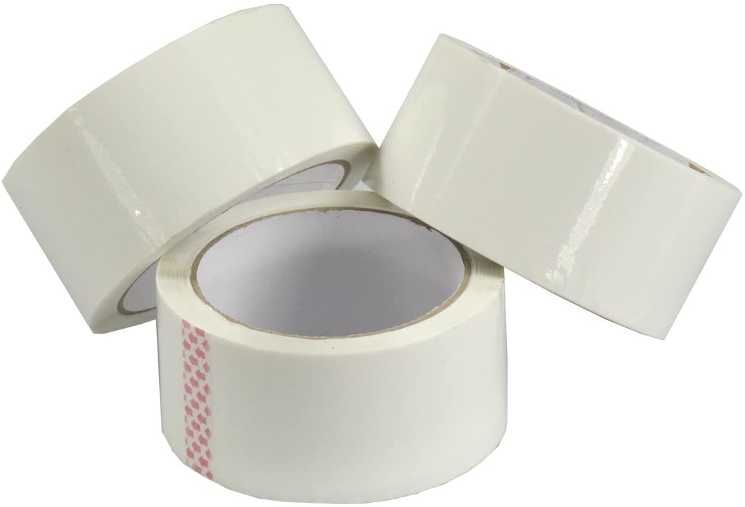 Triplast 48 mm x 66 m Low Noise Packing Parcel Tape - White (Pack of 24)