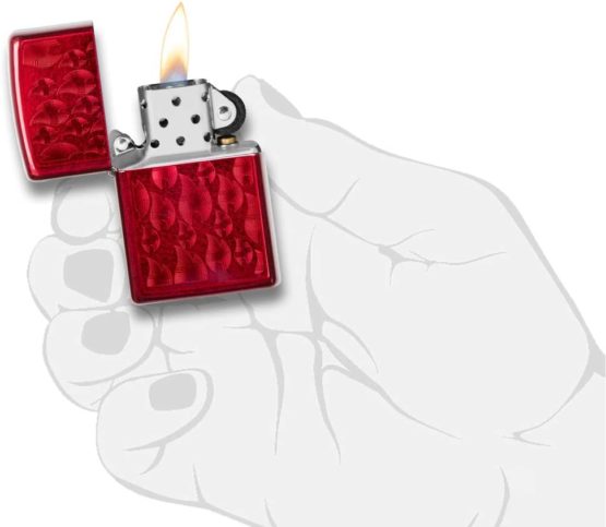 Zippo Unisex's ICED Flame Design Windproof Lighter, red, Regular - Image 4