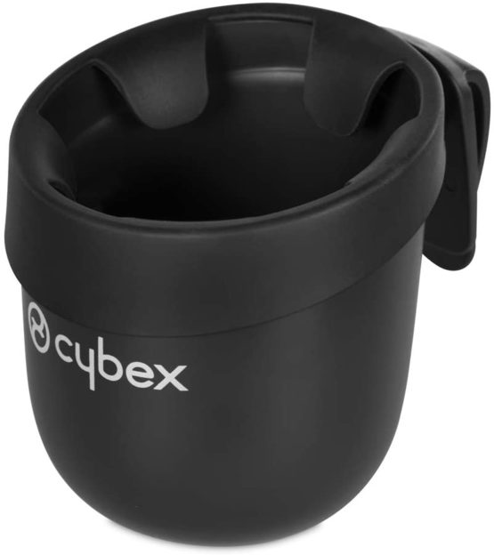 Cybex Cup Holder, For Child Car Seats: Sirona M-/S-/Z- series, Solution M-/S-/Z- series, Pallas M-/S- series, and Juno M series, Black