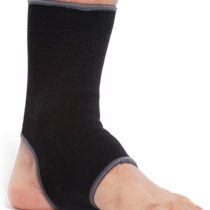 Neotech Care Ankle Support Sleeve (1 Unit) - Open Heel, Light, Elastic & Breathable Knitted Fabric - Medium Compression - For Men, Women, Kids - Right or Left Foot - Black Color (Size M)