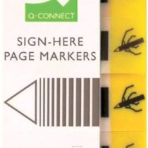 Q-Connect Quick Signature Markers 20 x 45mm Yellow (Pack of 160) KF01979