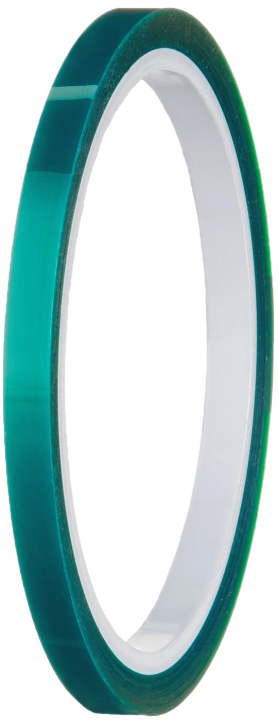 TapeCase 1/4-18-8992 8992 0.25in X 18yd Green Polyester Film Tape (1 Roll)