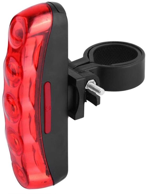 Bike Taillight, Waterproof Cycling Safety Warning Taillights 5 LED Warning Rear Lamp Bike Back Light for Bicycle Night Riding Cycling Safety Warning Strobe
