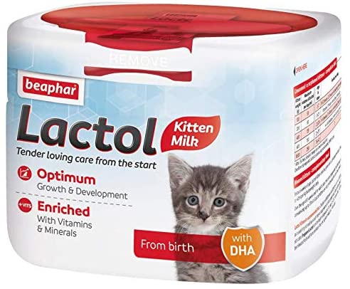 Beaphar, Lactol Kitten Milk 250g, Milk Replacer & Complete Feed for Newborn & Weaning Kittens, For growth & development