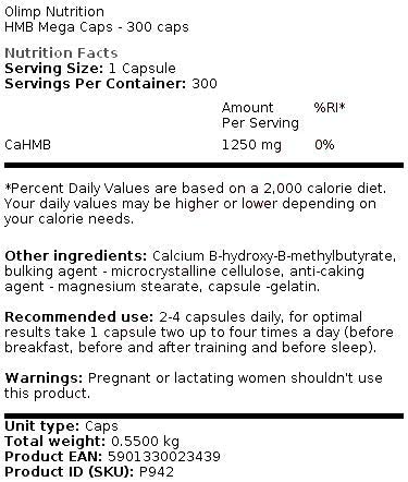 OLIMP SPORT NUTRITION Olimp HMB Mega Caps 120 Capsules, 120 count (Pack of 1) - Image 3