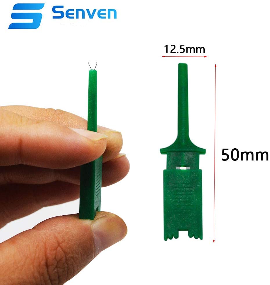 senvenelec 15pcs Multimeter Wire Lead Test Hook Clip Electronic Mini Test Probe Set - Image 2