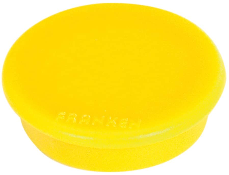 Tacking Magnet Size 38 MM Adhesive Force 1500g Yellow 10 Pieces, 38mm