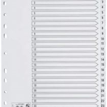 5 Star Index 230 micron Card with Clear Mylar Tabs 1-25 A4 White