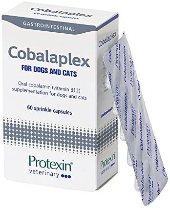 Protexin Veterinary Cobalaplex Capsules for Cats and Dogs Vitamin B12 and Vitamin B9 Supplement for Gut Health Chicken Flavour