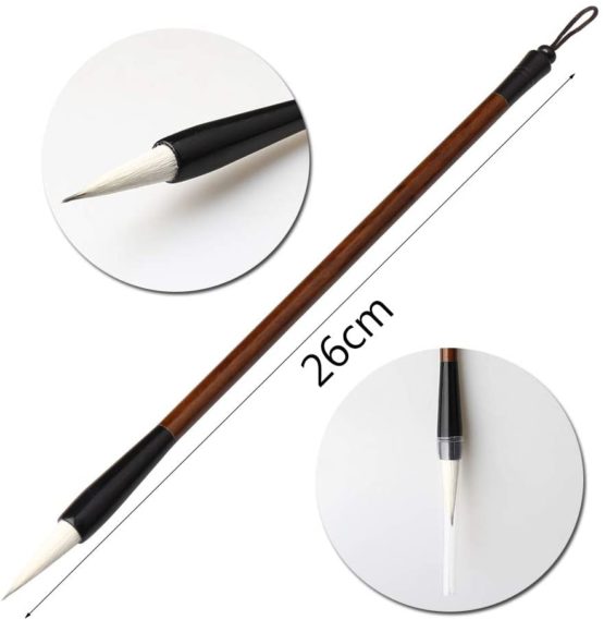 kuou 60 Sheets Chinese Japanese Calligraphy Rice Paper Chinese Ink Painting Sumi Drawing Paper Practice Xuan Rice Paper with Wolf Hair Calligraphy Painting Chinese Brush - Image 4