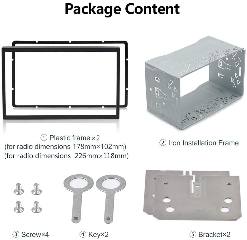 For Double Din Car DVD Radio Car Stereo Universal Iron Installation Kit Y0007 Securing Cage with Frame - Image 2