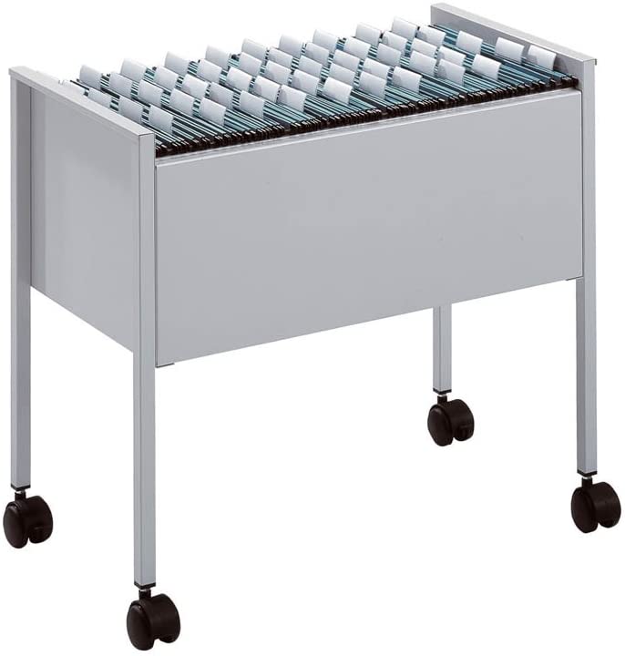 Durable ECO Suspension File Trolley, for 80 A4 Suspension Files, Made of Strong Steel, Silver Colour - Image 2