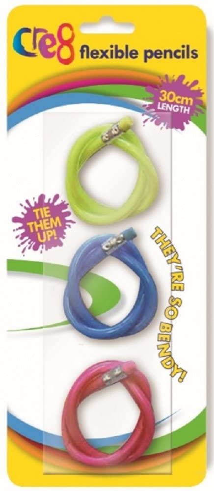 Cre8 Kenzies Flexible Pencils Pack of 3, Multicolor, 1 count (Pack of 3)
