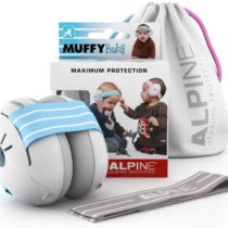 Alpine Muffy Baby Ear Defenders - Ear muffs for babies and toddlers from 12 to 36 months - Prevents hearing damage - Improve sleep on the move - Comfortable fit - Blue