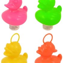 Henbrandt 20 Weighted 7cm Plastic Ducks with Hooks - Assorted Colours