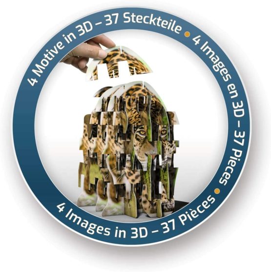 Ravensburger 4S Vision Wild Cats Slot Fit 3D Puzzle - Image 4