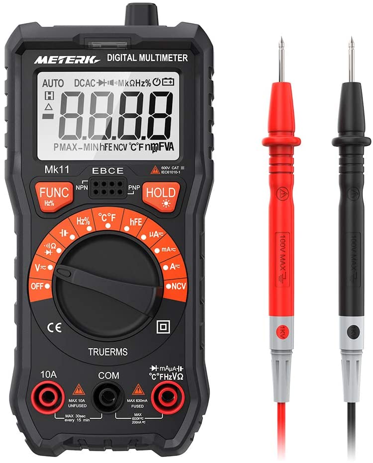 Digital Multimeter, Meterk True RMS NCV Multimeters Voltmeter Measuring ...