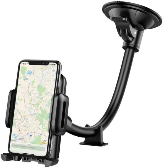 Car Phone Holder , Mpow Windscreen Car Mount Grip Flex Universal Long