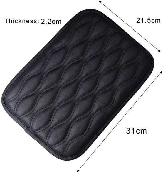 pengxiaomei Car Armrest Pad, Black Car Center Console Cover Waterproof Center Console Pad Car Armrest Seat Box Cover Protector for Most Vehicle, SUV, Truck, Car - Image 3